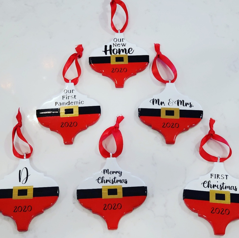 Handmade Christmas Santa ornaments(personalized)